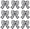 9pcs Bow Patches, Cute Black Bow Knot Iron on Patches for Clothes Bowknot Patch Sticker Iron on Patch Checkered Embroidery Applique Ironing Patches Sew on Decorative Patches for Jeans Jackets