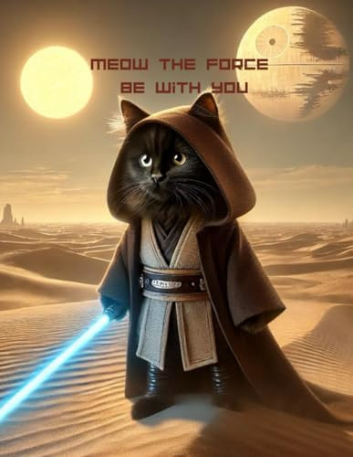Sci-Fi Warrior Cat Notebook for Journaling and Notes: Galactic Star Paws