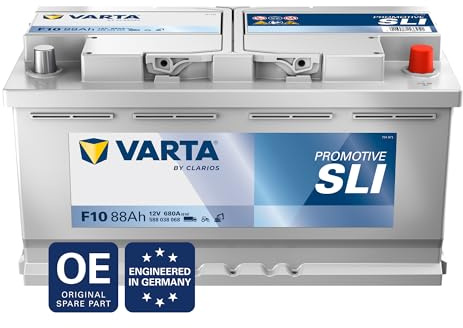 VARTA ProMotive SLI (F10) 12V 88Ah 680A - Robuste Nassbatterie für Nutzfahrzeuge vibrationsresistent - Starterbatterie KFZ mit hohem Energiebedarf - Bleisäurebatterie mit zuverlässiger Startkraft