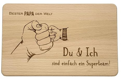 Frühstücksbrett Papa - Geschenk zum Vatertag (Du & Ich)