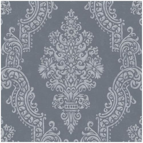 Profhome Barock Tapete 397657-GU Vliestapete anthrazit grau 0,53 m x 10,05 m / 5,33 m2