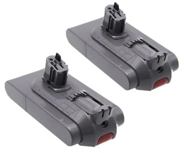 QDGHJKM Aspirapolvere Batteria da 25,2 V 6000 mAh. Compatibile per Dyson V15 Aspirapolvere Modelli Compatibili SV22 SV28 SV29 Batteria Ricaricabile(2pcs V15 6000mAh)
