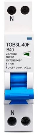 RCBO 1P + N 10KA Fehlerstrom-Differential-Sicherungsautomat mit Überstromleckage 1Pcs(B6A)