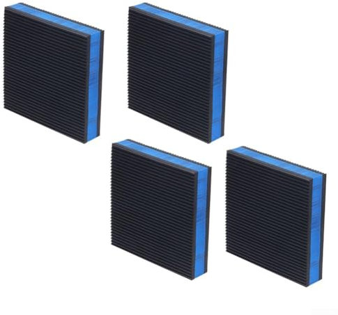 Lot de 4 tapis anti-vibrations en caoutchouc de qualité industrielle pour climatiseur, compresseur, sécheur, équipement d'extérieur, 100 x 100 x 22,3 mm
