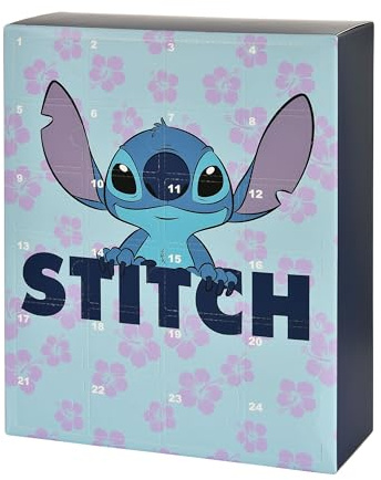 Elbenwald Lilo & Stitch - Adventskalender 12 Paar Sneaker & Strümpfe Damen Herren Unsiex Mehrfarbig (35-41)