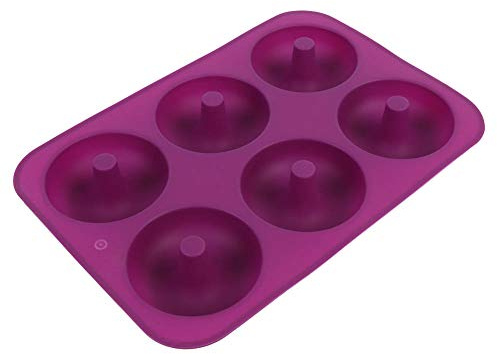 flexman Silikon Donut Form mit 6 Mulden, Antihaftbeschichtete Mehrzweck Donut Pfanne, Leicht zu Reinigender Donut Maker für Dessert, Mousse, Kuchen, Brot, Schokolade
