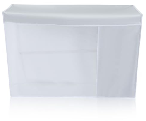 Beavorty Air Conditioner Outdoor Unit Cover with Rainproof Design and Sun Protection, Polyester Mini Split Condenser Cover for Frequent Rainy Climates and Coastal Areas, Silver, 85x32x57cm