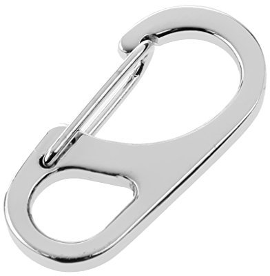 Mini Forme-8 Mousqueton Dégaine Clip en Acier Inox Boucle Porte-clé pour Camping Escalade Randonnée