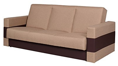 Mirjan24 Elegantes Sofa Gordia, Couch mit Bettfunktion, Polstersofa mit Bettkasten und Schlaffunktion, Bettsofa (Soft 066 + Lux 02)