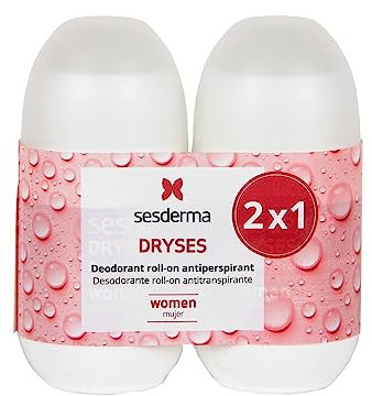 Sesderma Dryses Damen Deodorant Antitranspirant 2x75 ml | Langzeit-Schutz vor Schweiß & Geruch | Sanft zur Haut | Aluminiumchlorohydrat & Bisabolol | Für empfindliche Haut