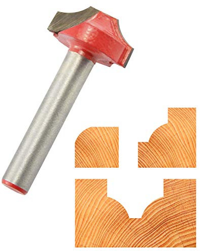 Corintian Abrundfräser Viertelstabfräser HM (HW) für Holz und Kunststoff - 6 mm Schaft - Radiusfräser aus Hartmetall - Ø 16mm