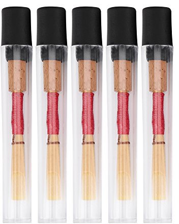 Alomejor 5 Stück Oboe Schilf, Mittelweiche Oboe Blätter Oboe Cork Reed Teile für Blasinstrumente
