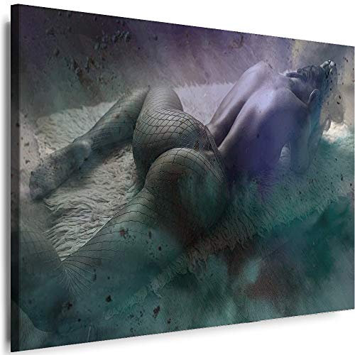 Myartstyle - Bilder Erotik Frau 60 x 40 cm Leinwandbilder XXL - 1 Teilige Wandbilder Akt Sexy Girl Modern Kunstdrucke w-a-2025-25