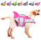ASENKU Schwimmweste Hund, Hunde Rettungsweste zum Schwimmen, Bootfahren, Hunde Hai Schwimmwesten, Hunde Lebensretter Badeanzüge für Pool, Hunde Wasser Schwimmweste Rosa XL