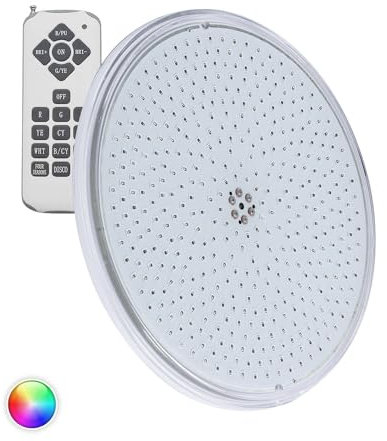 LEDKIA LIGHTING Bombilla Piscina LED RGB Sumergible Slim 12V AC 35W IP68 PAR56 Mando RF RGB