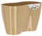 KADAX Flowerpot per interno, orchidee, fiori, piante, davanzale, fioriera, vaso di orchidee, plastica, fioriera moderna, vaso di fiori (23,5 x 12 cm, beige)