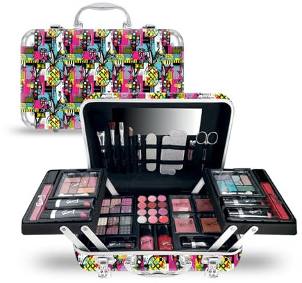GLOSS ! Valigetta per trucchi – Cofanetto trucco donna – regalo Natale – Idea regalo compleanno, insegnante, San Valentino, festa della mamma – Cofanetto bellezza - COLORS