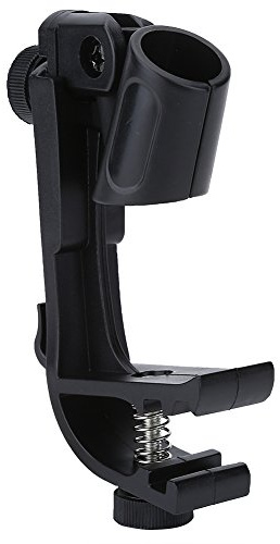 Schlagzeuge Mikrofon Clip, Tragbare Verstellbare Trommelhalterung Mikrofon Klemmern für Drummer, Studio, Probenraum, Musikproduzenten, 18-22mm Mikrofon