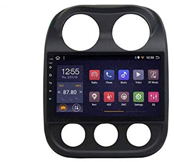 Android 8.1 GPS Navigation Autoradio, 9 1080P Touch Screen Bildschirm Stereo TV, für Jeep Compass 2011-2016, mit Lenkradkontrolle Bluetooth Hands-Free Calls Mirror Link DAB USB,4G+WIFI2G+32G