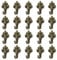 INCREWAY 20 ganchos para colgar en forma de flor de bronce, ganchos de pared pequeños con clavo para colgar (en forma de flor)