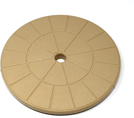 JSP Manufacturing Swimming Pool Skimmer Cover Debris Canister Deck Lid 9 1/8 Inch Skimmer Valve Replacement Lid (Tan)