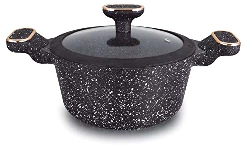 Antihaft Kochtopf mit Granit Keramikbeschichtung Durchmesser Keramik Design Kasan/Kazan (24cm)