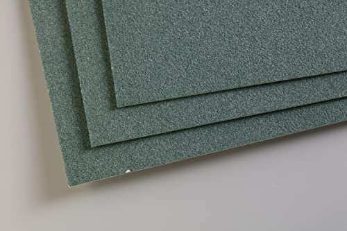 Clairefontaine 696168C - Packung mit 5 Zeichenbögen Pastelmat, ideal für Trockentechniken und Pastell, DIN A3 29,7x42 cm, 360g, Dunkelgrün, 1 Pack