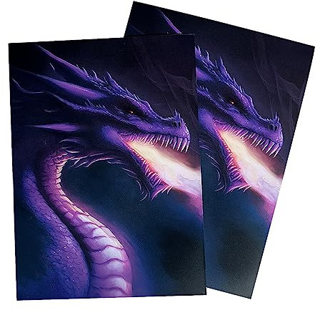 Scimi 100 Sleeves Standard Size Board Game Trading Card Sleeves Deck Protector for MTG Baseball Pokemon Dropmix （Hellkite Series)