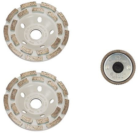 Bosch Accessories Professional Expert for Concrete Diamanttopfscheibe + SDS Click Schnellspannmutter (für Beton, Ø 125 mm, Zubehör Betonschleifer)