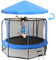 Trampolin-Abdeckung, Sonnenschutz-Abdeckung mit Rahmen für 6 Fuß, 8 Fuß, 10 Fuß, 12 Fuß, 14 Fuß, 16 Fuß TrampolineTop Cover Zubehör, Outdoor Sports Sun Shade Weather Top Cover Roof (Size : 8ft)