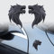 2x Wolfskopf Emblem Auto Aufkleber Wolf Aufkleber Windschutzscheiben Dekoration für Autos (schwarz)