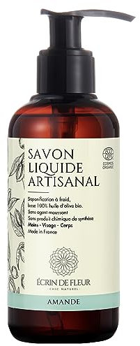 ÉCRIN DE FLEUR - Savon Liquide Amande Bio Certifié, Mains & Corps, 1x250ml