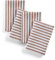 Solino Home Gestreifte Leinenservietten, 50,8 x 50,8 cm, 4 Stück, 100 % reine Leinenservietten, Zimt und Weiß, Amalfi gestreift, Bauernhaus, waschbare Stoffservietten für Frühling, Sommer