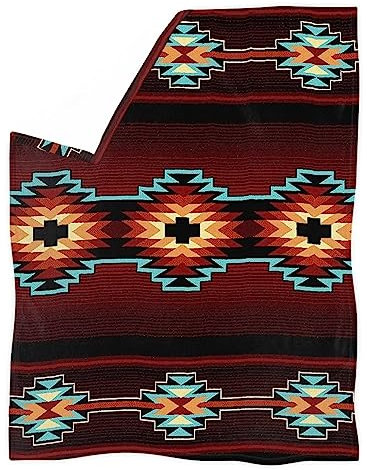 Showudesigns Boho-Überwurfdecke für Damen und Herren, Picknickdecken, XS, Tribal, ethnisch, geometrisch, Azteken, Navajo-Decke, Überwurf für Sofa, Schlafzimmer, Dekoration, Braun