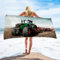 DOTERO Traktor Strandtuch 70x140cm-GrüNen Traktors Bedrucktes Mikrofaser Badetuch Für Jungen Teen Erwachsene Strand Pool Camping (7,70x140cm)