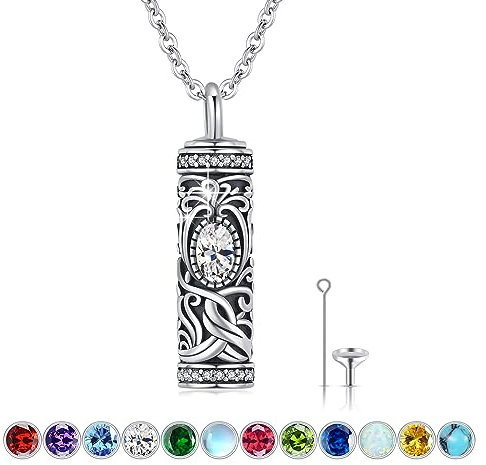 Tree of Life Urn Necklaces for Ashes 925 Sterling Silver Tree of Life Cremation Jewellery for Ashes Memory Jewellery Gifts for Women Men