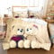 HYFBH 3-teiliges Bettwäsche-Set mit Cartoon-Bärchen, niedliche Bettdecke, Bettbezüge und Kissenbezüge, Bettbezüge-Set für Kinderliebhaber, Bettset 135x200cm