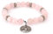 Felicidade Bracelet Homme Femme Bracelet en Pierre Naturelle Quartz Rose avec Arbre de Vie Perles de Taille 8MM Pierres Fines et Précieuses Cadeau Anniversaire Femme et Homme