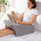 cooloo8 Reading Pillow for Bed, Gaming Pillow for Lap, Petite Adults, Teens Arm Rest Pillow, Memory Foam Lap Desk Pillow for Reading, Working, Playing, Crocheting in Bed Couch(Grey)
