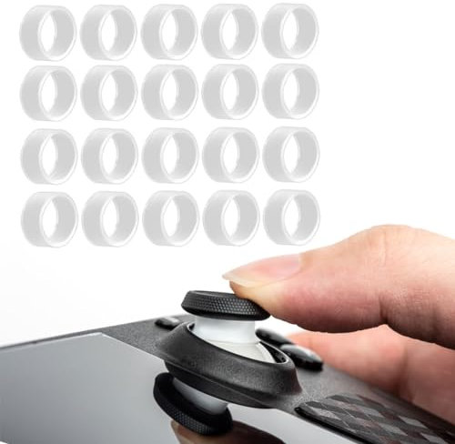 LEEQBCR 20Pcs Joystick Protective Rings, Elasticated Silicone Protective Sleeves, Controller Accessory Compatible