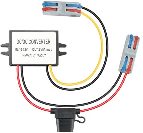 YBBOTT dc dc wandler 12V auf 5V 5A 25W Step Down Buck Converter 10-72V zu 5V Spannungs wandler Spannungsstabilisator Spannungsregler Spannungswandler Spannungsbegrenzer