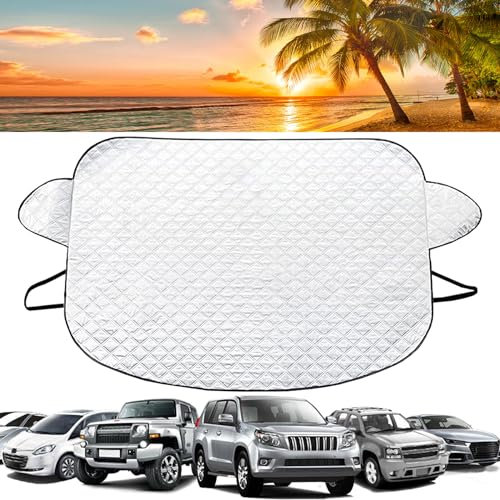 Auto Sonnenschutz Frontscheibe, Front Sonnenschutz für Windschutzscheibe, 8 Magnetische Autos Sonnenblende Frontscheiben Sonnenabdeckung Faltbar für die Meisten Autos Blockiert UV Hitzeschutz