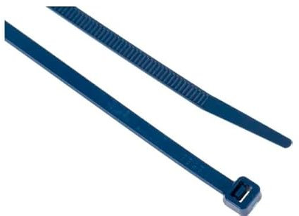 RS PRO Nylon, Metall-detektierbar Kabelbinder Von Metalldetektoren erfassbar Blau 4,6 mm x 203mm, 250 Stück, Packung a 250 Stück
