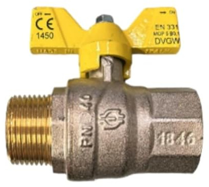 IDRO POINT - RUBINETTO PER GAS A FARFALLA MF 3/4