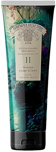 Compagnia delle Indie Duschschaum 11 | 250 ml | Orchidee & Zedernholz | Feuchtigkeitsspendend | Vegan & tierversuchsfrei