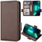 Handyhülle für Moto Edge 5G 2024 Hülle Book Premium Leder Flip Klappbare Stoßfeste Magnetische [Standfunktion] [Kartenfächern] Schutzhülle für Moto Edge 5G 2024 Tasche - Braun
