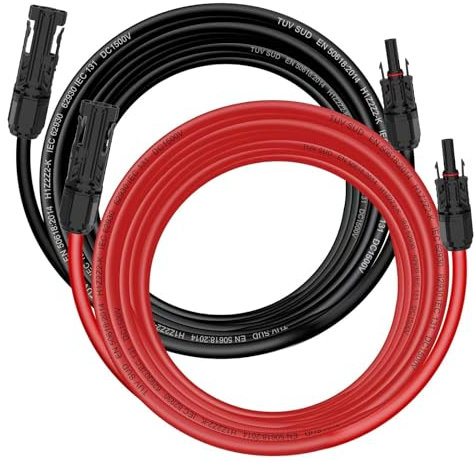 Solarkabel 4mm²/6mm², Solarkabel Verlängerung 1/2/3/5/10M (3M-AWG12/6mm)