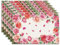 WADORN 6 Tischset Mit Rosenblumenmuster 30x45cm Blühende Rosa Rote Rose Tischsets Romantische Rose Blume Diner Leinen Tischsets Waschbare Tischsets Für Hochzeit Party Urlaub Tischdekoration