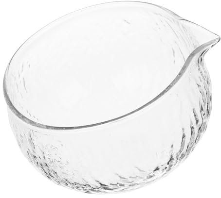 SHOWERORO Ciotola Per Matcha in Vetro Trasparente Con Beccuccio Di Avvio Per Cerimonia Del Tè Giapponese Per Uso Quotidiano e Servizio