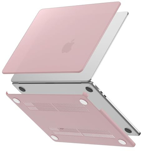 GPXIIZ Hülle Kompatibel mit MacBook Air 13.6 Zoll M4 M3 M2 Schutzhülle 2025 2024 2023 2022 Freisetzung A3240 A3113 A2681, Ultradünne Hartschale Snap Case Cover 13,6, Rosa